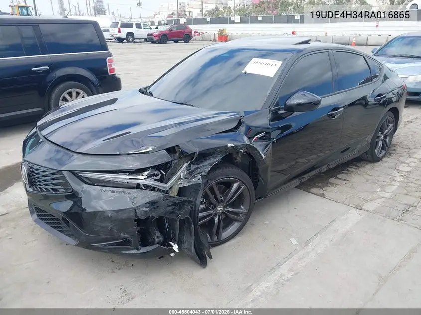 2024 Acura Integra A-Spec VIN: 19UDE4H34RA016865 Lot: 45504043