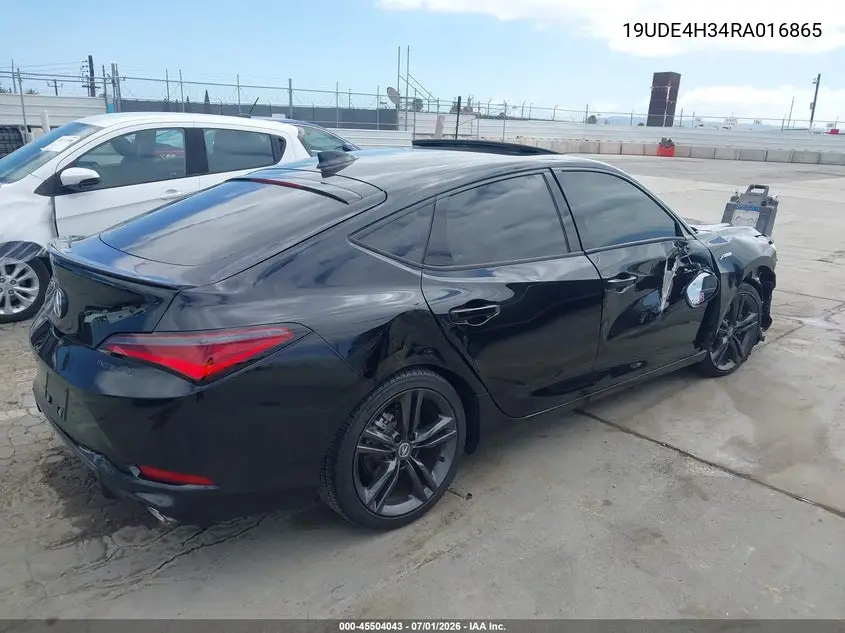 2024 Acura Integra A-Spec VIN: 19UDE4H34RA016865 Lot: 45504043