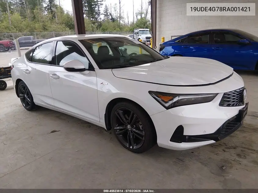 2024 Acura Integra A-Spec Technology VIN: 19UDE4G78RA001421 Lot: 45523514