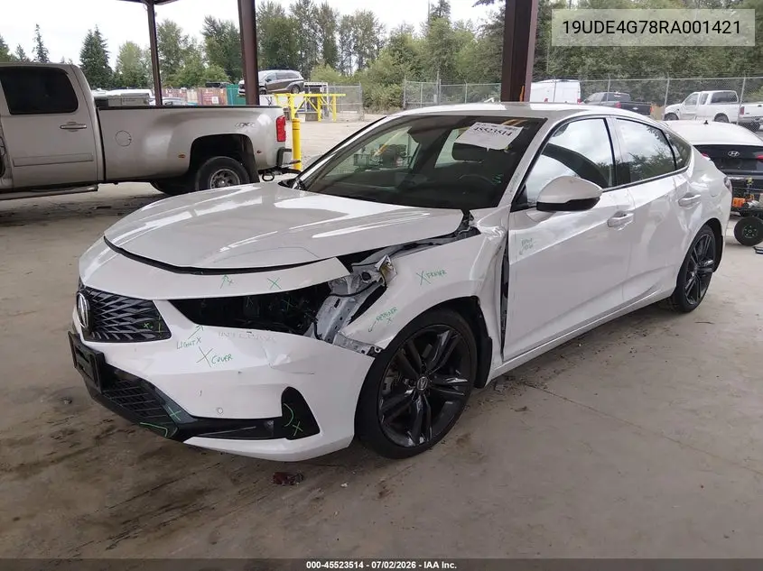 2024 Acura Integra A-Spec Technology VIN: 19UDE4G78RA001421 Lot: 45523514