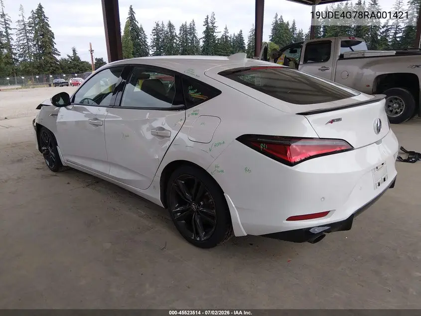 2024 Acura Integra A-Spec Technology VIN: 19UDE4G78RA001421 Lot: 45523514