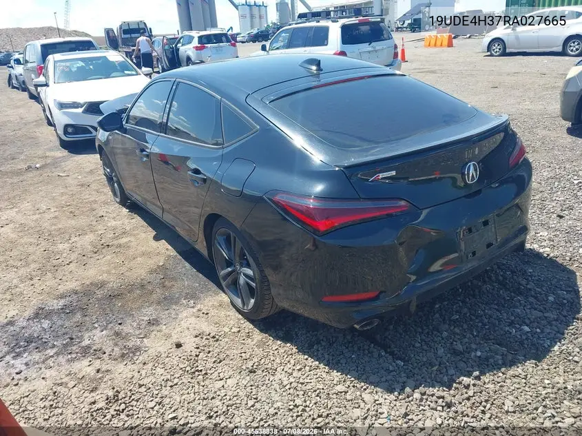 2024 Acura Integra A-Spec VIN: 19UDE4H37RA027665 Lot: 45538838