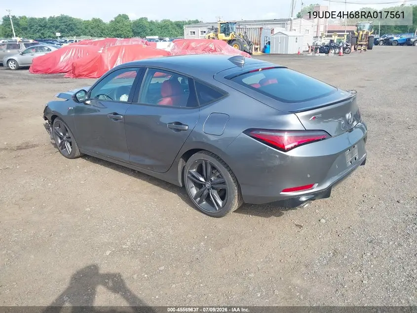 2024 Acura Integra A-Spec Technology VIN: 19UDE4H68RA017561 Lot: 45569637