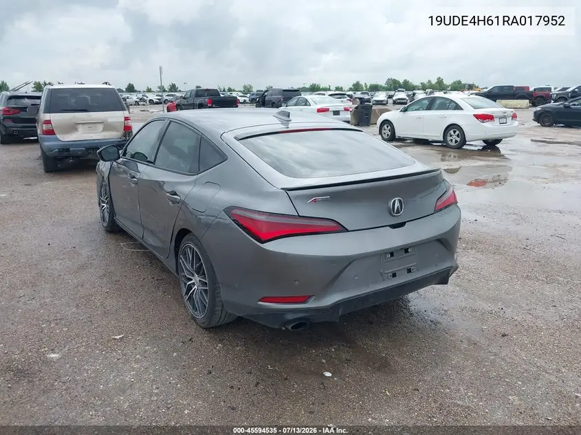 2024 Acura Integra A-Spec Technology VIN: 19UDE4H61RA017952 Lot: 45594535