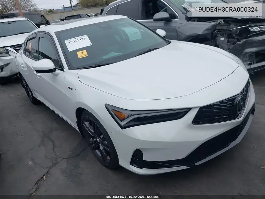 2024 Acura Integra A-Spec VIN: 19UDE4H30RA000324 Lot: 45641473