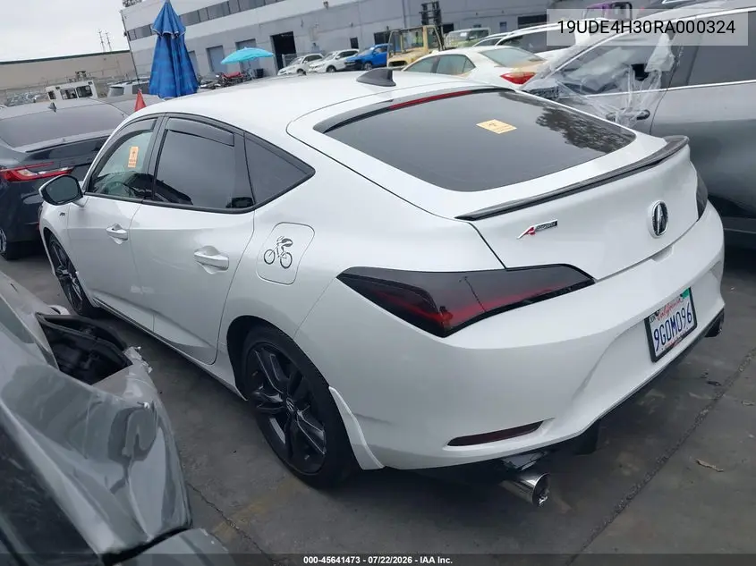 2024 Acura Integra A-Spec VIN: 19UDE4H30RA000324 Lot: 45641473
