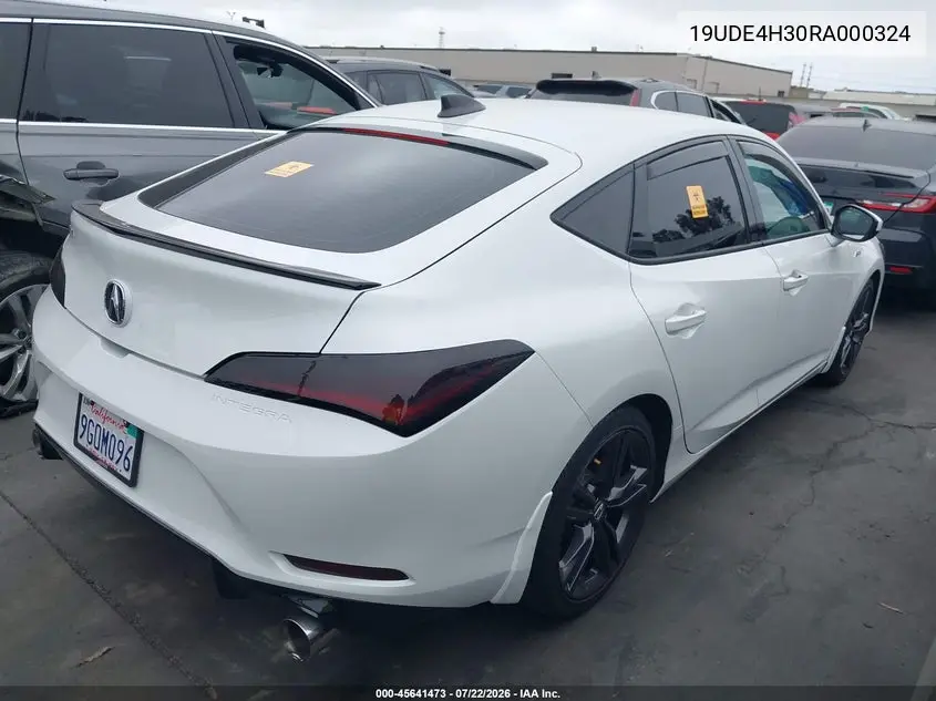 2024 Acura Integra A-Spec VIN: 19UDE4H30RA000324 Lot: 45641473