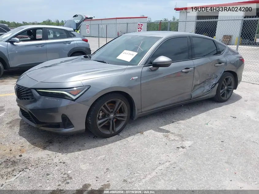 2024 Acura Integra A-Spec VIN: 19UDE4H33RA024200 Lot: 45652858