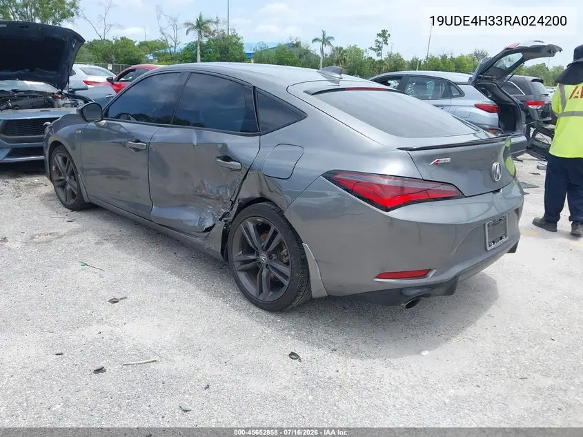 2024 Acura Integra A-Spec VIN: 19UDE4H33RA024200 Lot: 45652858