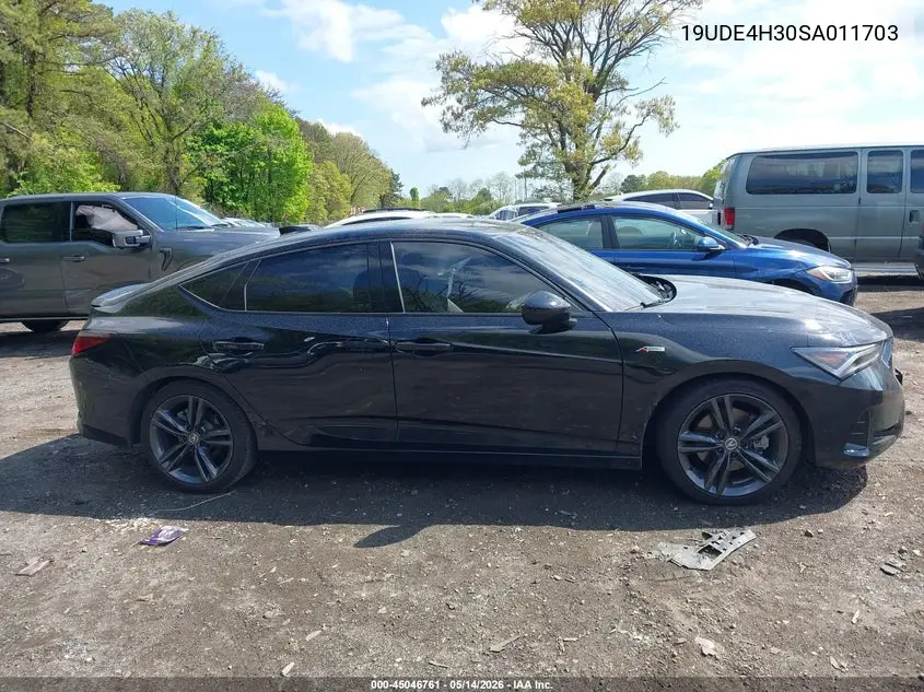 2025 Acura Integra A-Spec VIN: 19UDE4H30SA011703 Lot: 45046761