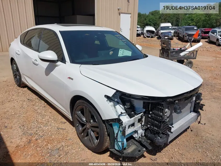 2025 Acura Integra A-Spec VIN: 19UDE4H37SA019104 Lot: 45141436