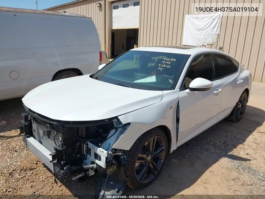 2025 Acura Integra A-Spec VIN: 19UDE4H37SA019104 Lot: 45141436