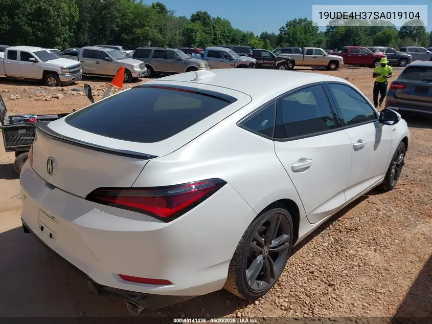 2025 Acura Integra A-Spec VIN: 19UDE4H37SA019104 Lot: 45141436