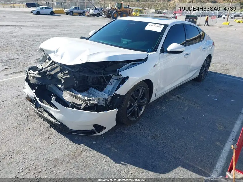 2025 Acura Integra A-Spec VIN: 19UDE4H33SA014739 Lot: 45177582