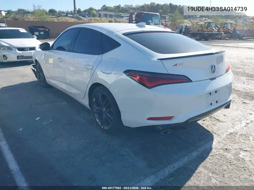 2025 Acura Integra A-Spec VIN: 19UDE4H33SA014739 Lot: 45177582