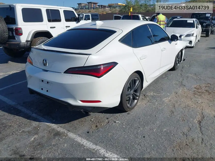 2025 Acura Integra A-Spec VIN: 19UDE4H33SA014739 Lot: 45177582
