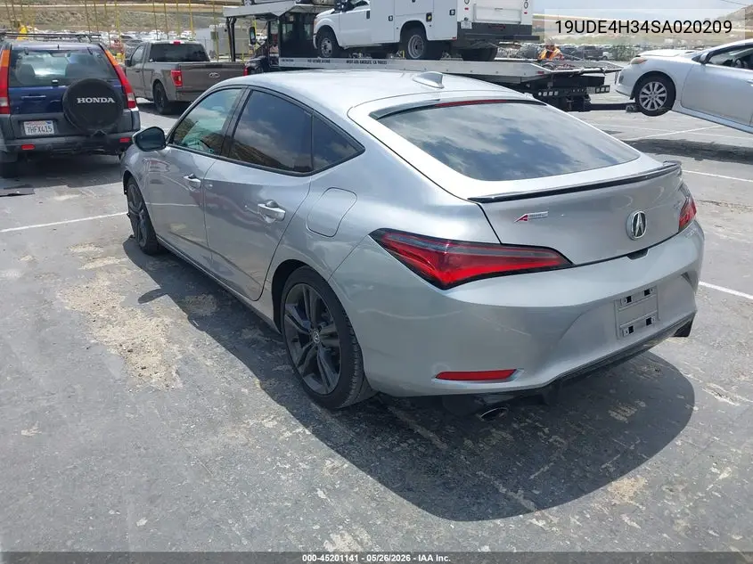 2025 Acura Integra A-Spec VIN: 19UDE4H34SA020209 Lot: 45201141