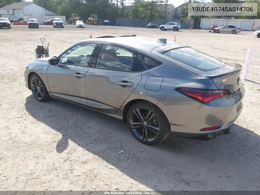 2025 Acura Integra A-Spec Technology VIN: 19UDE4G74SA014706 Lot: 45282402