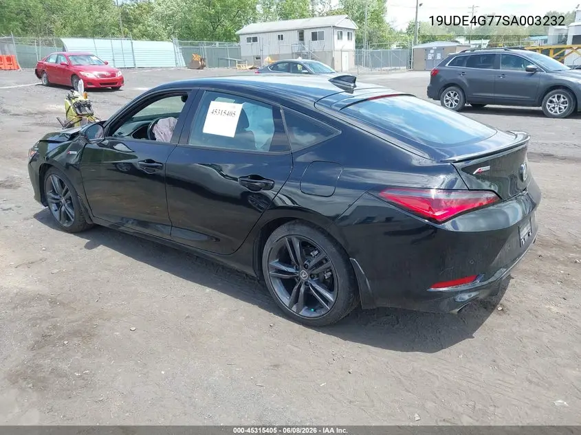 2025 Acura Integra A-Spec Technology VIN: 19UDE4G77SA003232 Lot: 45315405