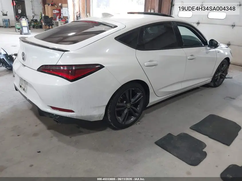 2025 Acura Integra A-Spec VIN: 19UDE4H34SA004348 Lot: 45333685