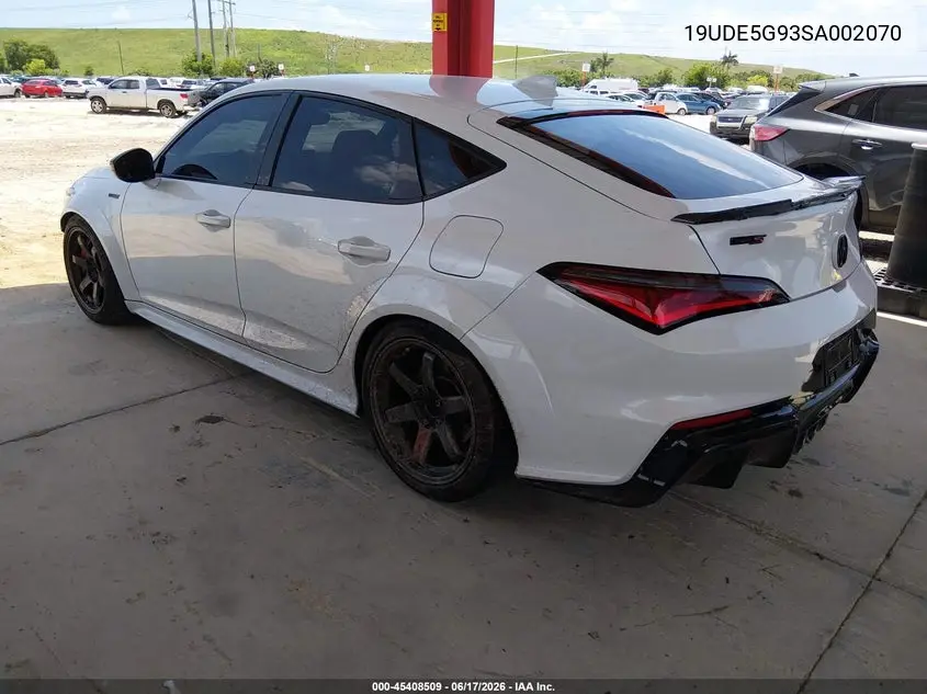 2025 Acura Integra Type S VIN: 19UDE5G93SA002070 Lot: 45408509