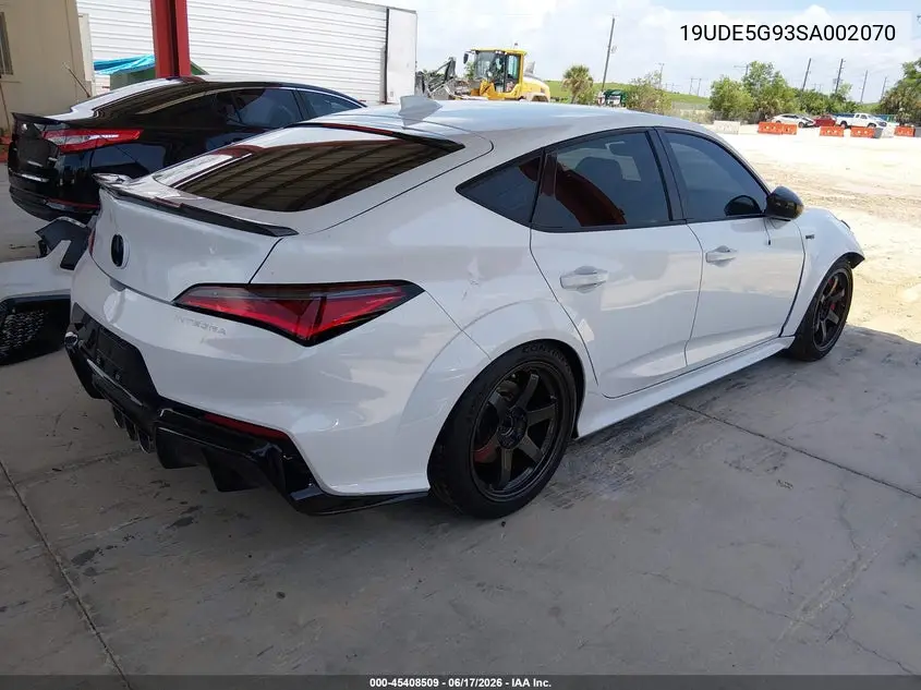 2025 Acura Integra Type S VIN: 19UDE5G93SA002070 Lot: 45408509