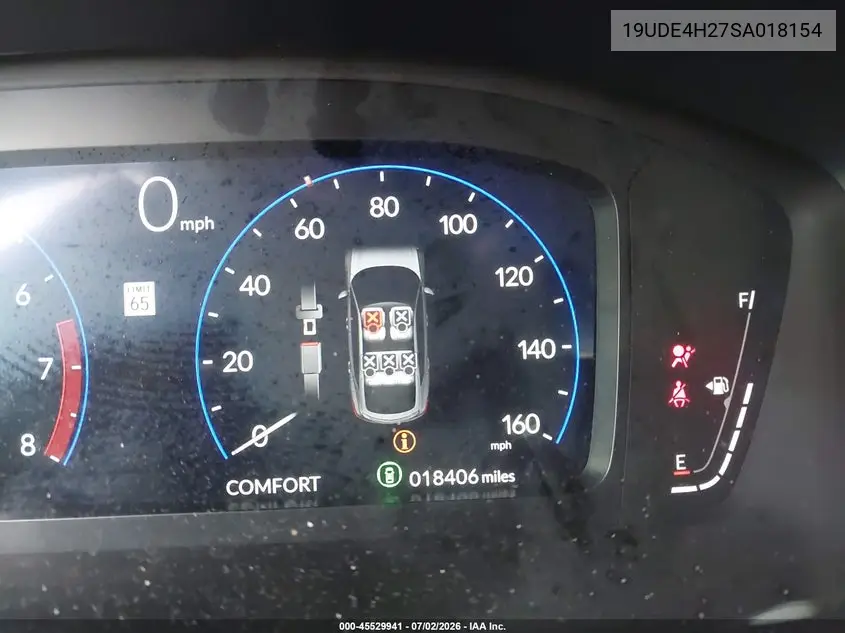 2025 Acura Integra VIN: 19UDE4H27SA018154 Lot: 45529941