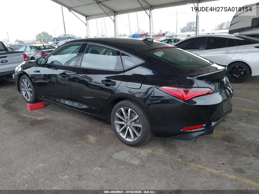 2025 Acura Integra VIN: 19UDE4H27SA018154 Lot: 45529941