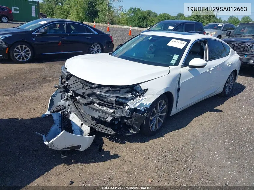 2025 Acura Integra VIN: 19UDE4H29SA012663 Lot: 45541129