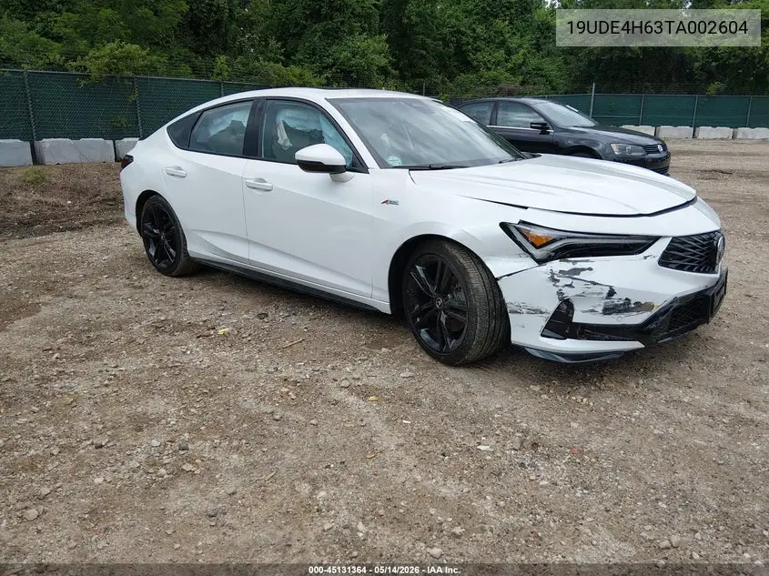 2026 Acura Integra Fwd A-Spec With Technology VIN: 19UDE4H63TA002604 Lot: 45131364