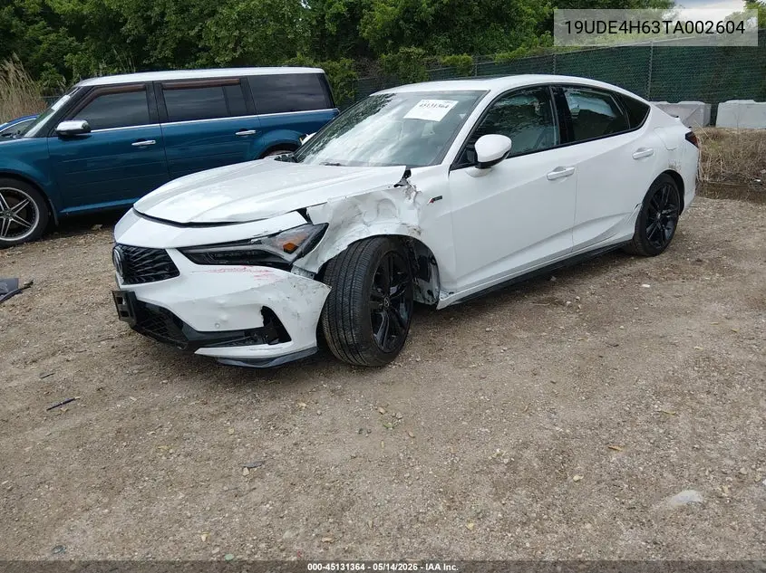 2026 Acura Integra Fwd A-Spec With Technology VIN: 19UDE4H63TA002604 Lot: 45131364