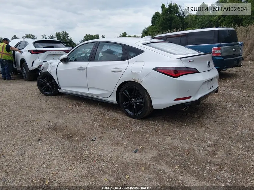 2026 Acura Integra Fwd A-Spec With Technology VIN: 19UDE4H63TA002604 Lot: 45131364
