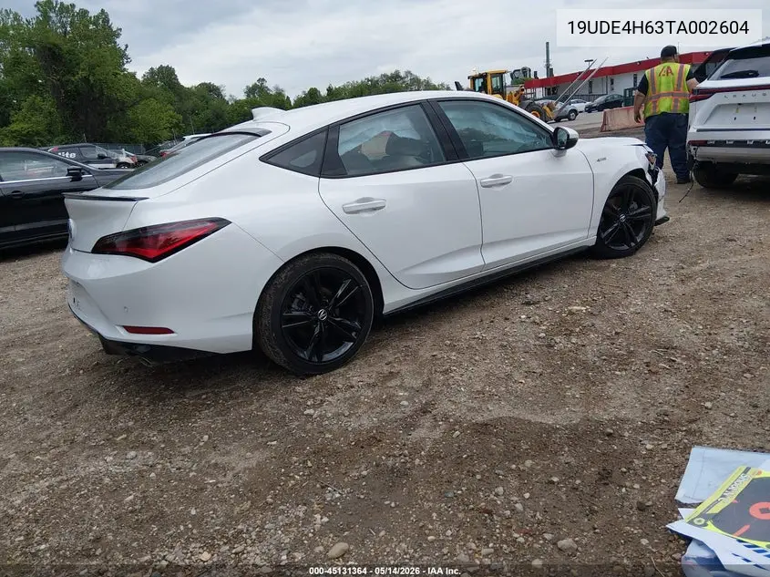 2026 Acura Integra Fwd A-Spec With Technology VIN: 19UDE4H63TA002604 Lot: 45131364