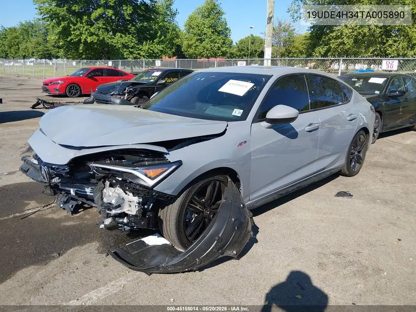2026 Acura Integra Fwd A-Spec VIN: 19UDE4H34TA005890 Lot: 45155014