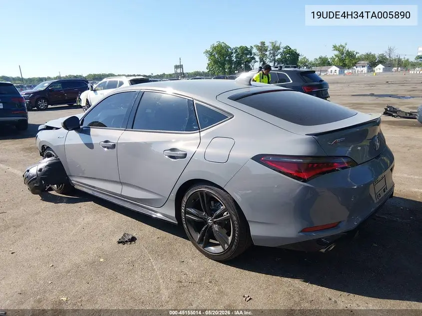 2026 Acura Integra Fwd A-Spec VIN: 19UDE4H34TA005890 Lot: 45155014