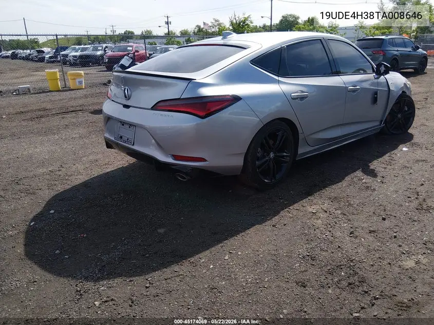 2026 Acura Integra Fwd A-Spec VIN: 19UDE4H38TA008646 Lot: 45174069
