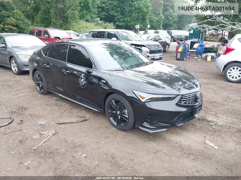 2026 Acura Integra Fwd A-Spec With Technology VIN: 19UDE4H63TA001694 Lot: 45387726