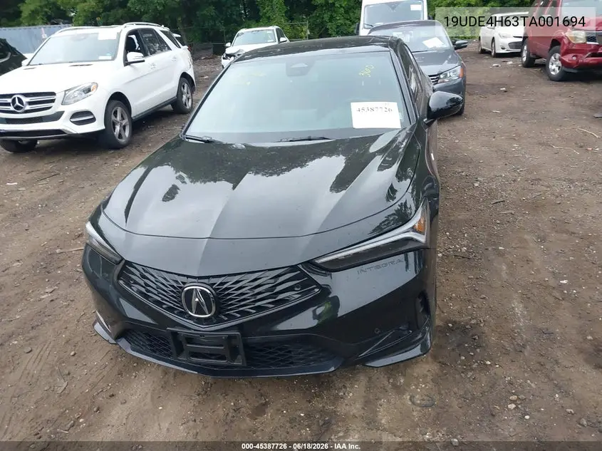 2026 Acura Integra Fwd A-Spec With Technology VIN: 19UDE4H63TA001694 Lot: 45387726