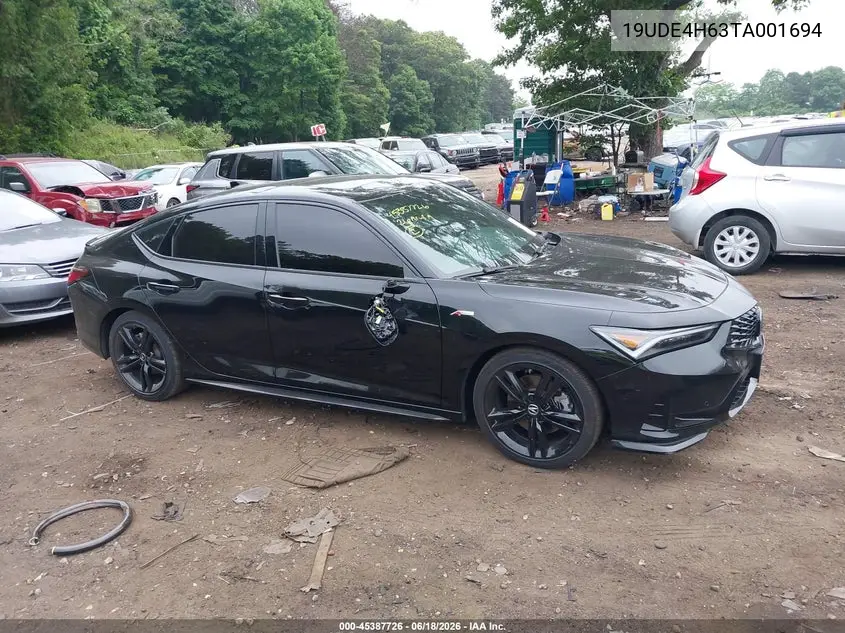 2026 Acura Integra Fwd A-Spec With Technology VIN: 19UDE4H63TA001694 Lot: 45387726