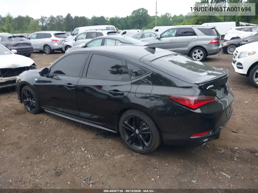 2026 Acura Integra Fwd A-Spec With Technology VIN: 19UDE4H63TA001694 Lot: 45387726