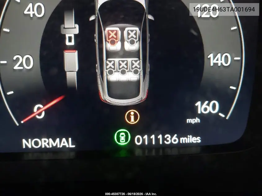 2026 Acura Integra Fwd A-Spec With Technology VIN: 19UDE4H63TA001694 Lot: 45387726