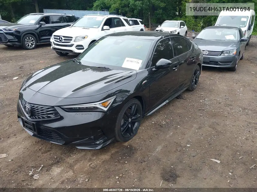 2026 Acura Integra Fwd A-Spec With Technology VIN: 19UDE4H63TA001694 Lot: 45387726