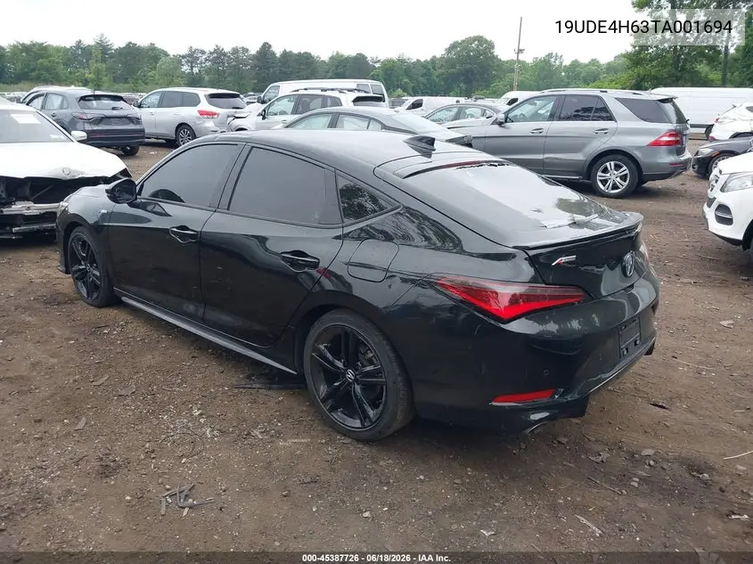 2026 Acura Integra Fwd A-Spec With Technology VIN: 19UDE4H63TA001694 Lot: 45387726