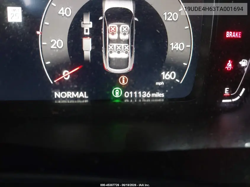 2026 Acura Integra Fwd A-Spec With Technology VIN: 19UDE4H63TA001694 Lot: 45387726