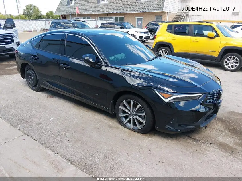 2026 Acura Integra Fwd VIN: 19UDE4H29TA012017 Lot: 45388335