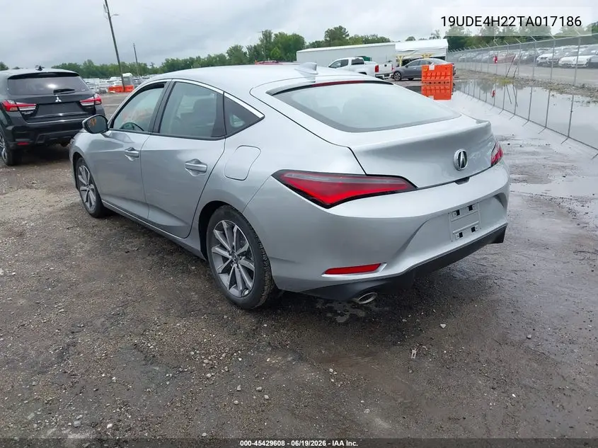2026 Acura Integra Fwd VIN: 19UDE4H22TA017186 Lot: 45429608