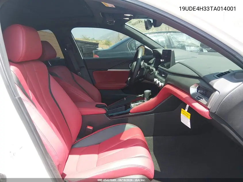 2026 Acura Integra A-Spec VIN: 19UDE4H33TA014001 Lot: 45431049