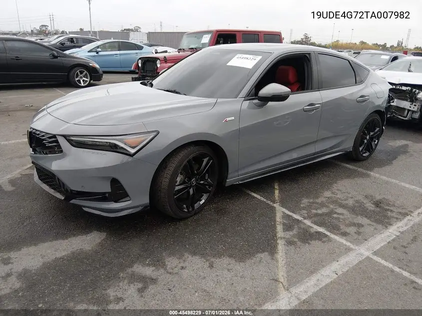 2026 Acura Integra Fwd A-Spec With Technology VIN: 19UDE4G72TA007982 Lot: 45498229