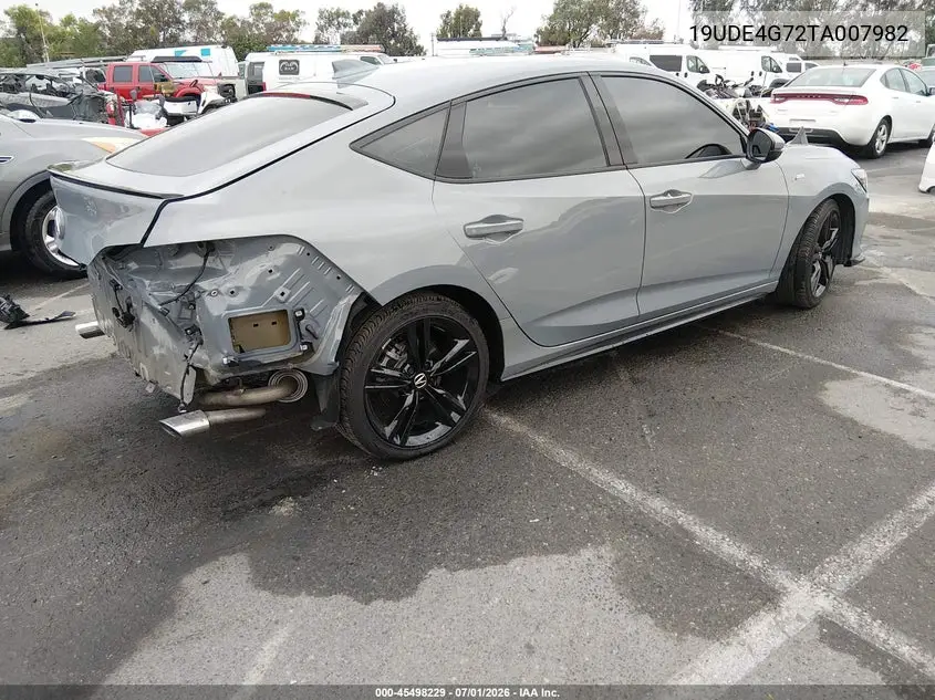 2026 Acura Integra Fwd A-Spec With Technology VIN: 19UDE4G72TA007982 Lot: 45498229