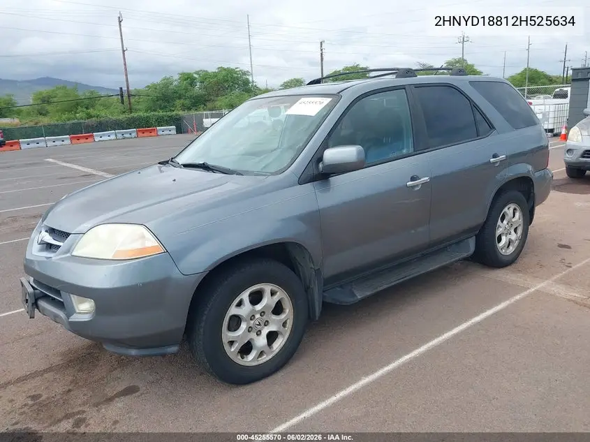 2002 Acura Mdx VIN: 2HNYD18812H525634 Lot: 45255570